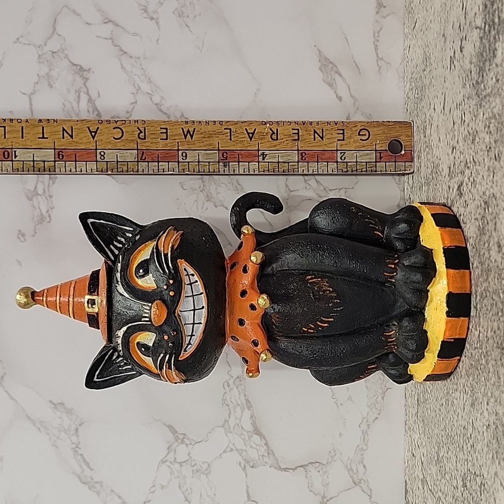 Retro Halloween black cat Statue Decor - Picture 5 of 6